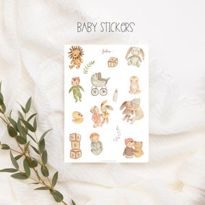 Adesivi per neonati, adesivi per planner, adesivi per giocattoli Boho per bambine e bambini, adesivi per bambini, pianificazione e decorazione di album fotografici, baby shower
