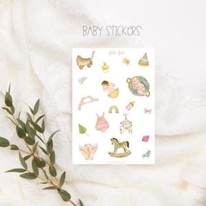 Autocollants Boho Girl, autocollants pour planificateur, autocollants pour bébé fille, enfant, planification et décoration d'album photo, baby shower