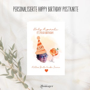 Witzige Aperol Liebhaber Personalisierte Geburtstagskarte Birthday Card -Happy birthday, Birthday card, Name Personalisierte Birthday