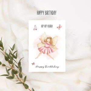 Happy Birthday Fee Glückwunschkarte Wasserfarben Look mit Schildkröte Motiv mit Partyhut, cute birthday birthday card, Happy Birthday
