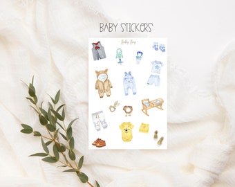 Boho Baby Toys Stickers Set, Baby Stickers, Boho Baby, Child, Photo Album, for Planning & Decorating, Baby Shower Stickers, Baby Sticker Set