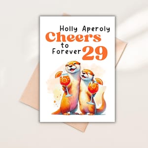 Carte d'anniversaire Aperol Forever 29 disant, 30e anniversaire, 40e anniversaire, cadeau d'anniversaire, joyeux anniversaire, carte d'anniversaire