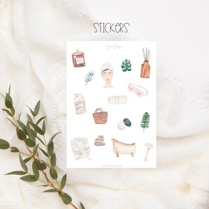 Spa Day Stickers, Me Time Planner Stickers, Spa Tag Stickers ,, Fotoalbum Planen & Dekorieren, Bullet Journal