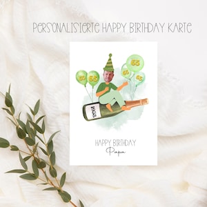Carte d'anniversaire personnalisée drôle, carte d'anniversaire-joyeux anniversaire, carte d'anniversaire amateur de vin, nom d'anniversaire personnalisé