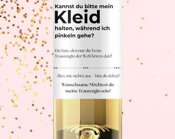 Will you be my maid of honor? - Personalized wine label, ask maid of honor, ask bridesmaid, gift for maid of honor, best friend