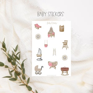 Autocollants pour chambre d'enfant bohème, autocollants pour agenda, autocollants pour jouets pour bébé fille et garçon bohème, album photo pour enfant, chambre de bébé fille, baby shower