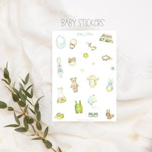 Ensemble d'autocollants pour vêtements de bébé, autocollants pour vêtements de bébé, autocollants de planificateur, bébé bohème, enfant, album photo, journal à puces, autocollants de baby shower