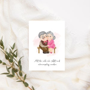 Postal amorosa para San Valentín, para siempre nosotros, postal, tarjeta de felicitación, amor, San Valentín