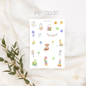 Set di adesivi per la cameretta dei bambini Boho Boy, adesivi per planner, Boho Baby, bambino, album fotografico, pianificazione e decorazione, bullet journal, adesivi per baby shower