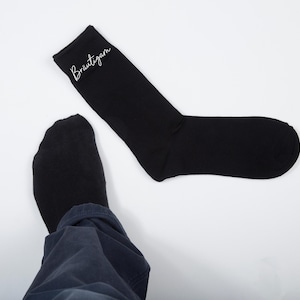 Bügelbild „Bräutigam“ oder „Trauzeuge“ – für Socken, JGA, Hochzeit, DIY Transfer, Geschenkidee, Aufbügelmotiv für Männer am Hochzeitstag