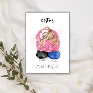 Personalisierte Beste-Freundin-Karte – Perfektes Geschenk für deine BFF – Freundinnen-Geschenk – Beste-Friends-Geschenk zum Geburtstag, Girl