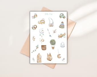 Baby stickers for scrapbook, Pregnancy Stickers, Sticker Toys, Sticker Baby Album, Scrapbook Stickers, Sticker Sheets, Sticker Sheets Children