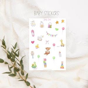 Ensemble d'autocollants pour chambre d'enfant, style bohème, pour planificateur, bébé, enfant, album photo, décoration, bullet journal, baby shower