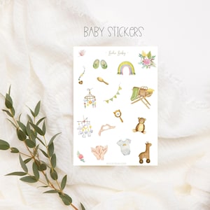 Boho Baby Stickerset Neutraal, Planner Stickers, Boho Baby Meisje en Jongen, Kind, Fotoalbum, Plannen & Decoreren, Bullet Journal, Babyshower
