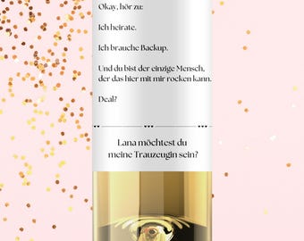 Will you be my maid of honor? – Personalized wine label, ask maid of honor, ask bridesmaid, gift for best friend wedding