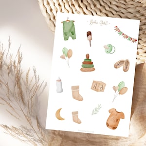Boho kinderkamer meisje en jongen en neutrale stickerset, planner stickers, Boho baby, kind, fotoalbum, planning decoreren, bullet journal, babyshower