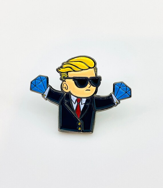 Diamond Hands Enamel Pin Reddit Meme Etsy