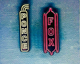 Atlanta Neon Schilder - Emaille Pin Set