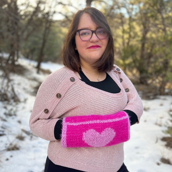 Warm Hearts Warm Hands Muff Knitting Pattern