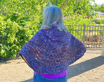 Lace Knit Shawl Pattern: Any Way the Wind Blows (PDF Pattern)