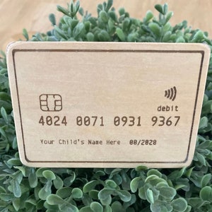 Benutzerdefinierte Kinder Eftpos Debitkarten, personalisiert mit dem Namen Ihres Kindes, minimalistisches Spielzimmer!