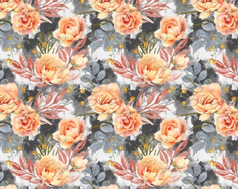 Aquarelle Fleur d’automne Papier numérique, aquarelle florale sans soudure, motif sans couture, motif floral répétitif, papier numérique fleur