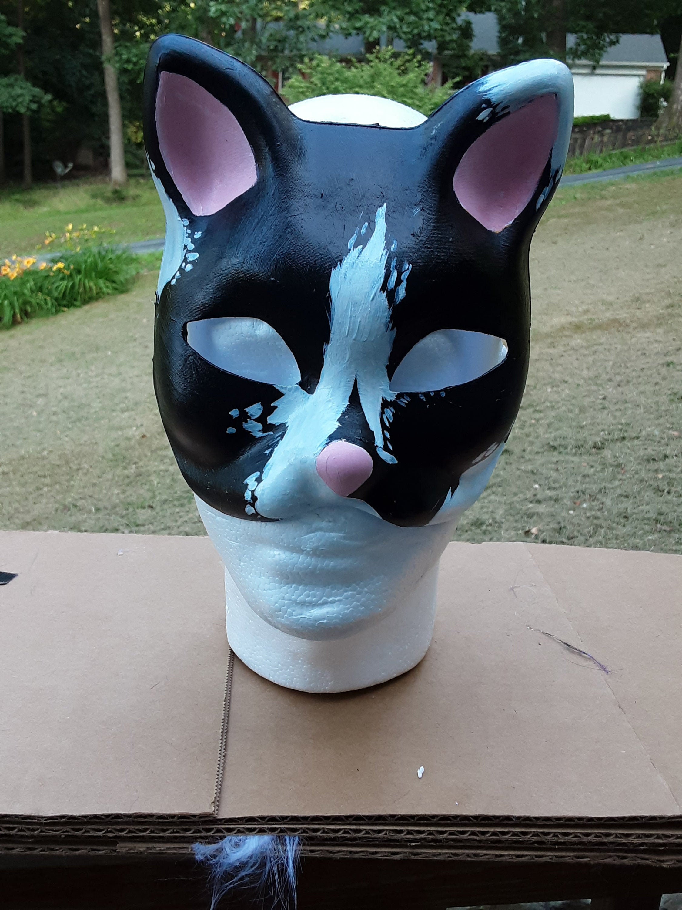 Cat Mask-Costplay-Therian Mask  Cat mask, Cat mask diy, Paper