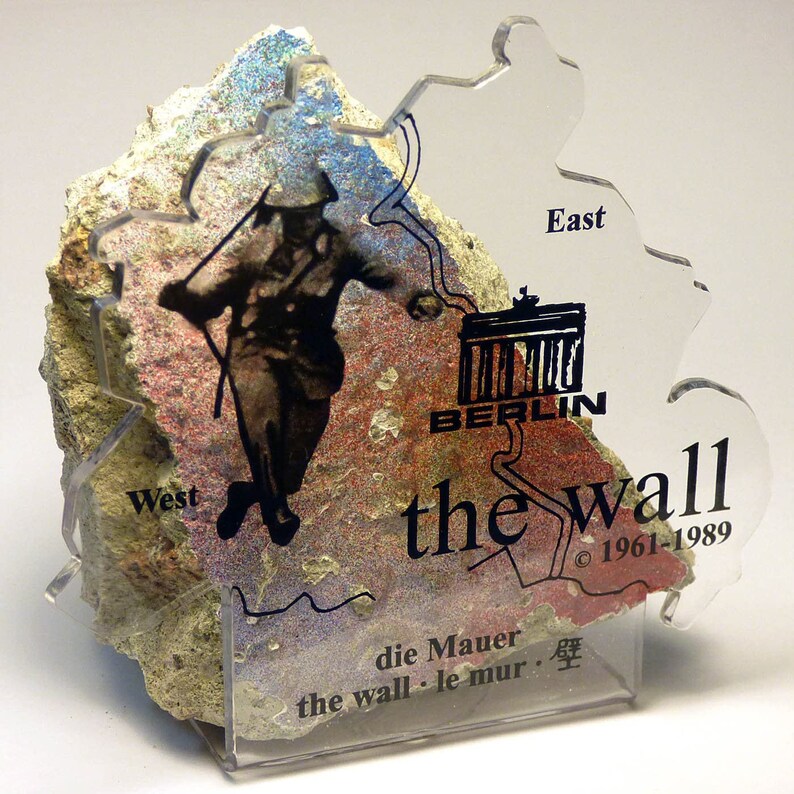 Authentic Piece of the Berlin Wall with CoA Conrad Schumann Jump To Freedom Design Historic German Artifact Souvenir from Europe image 5