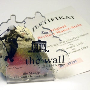 Authentic Piece of the Berlin Wall with CoA Conrad Schumann Jump To Freedom Design Historic German Artifact Souvenir from Europe image 9