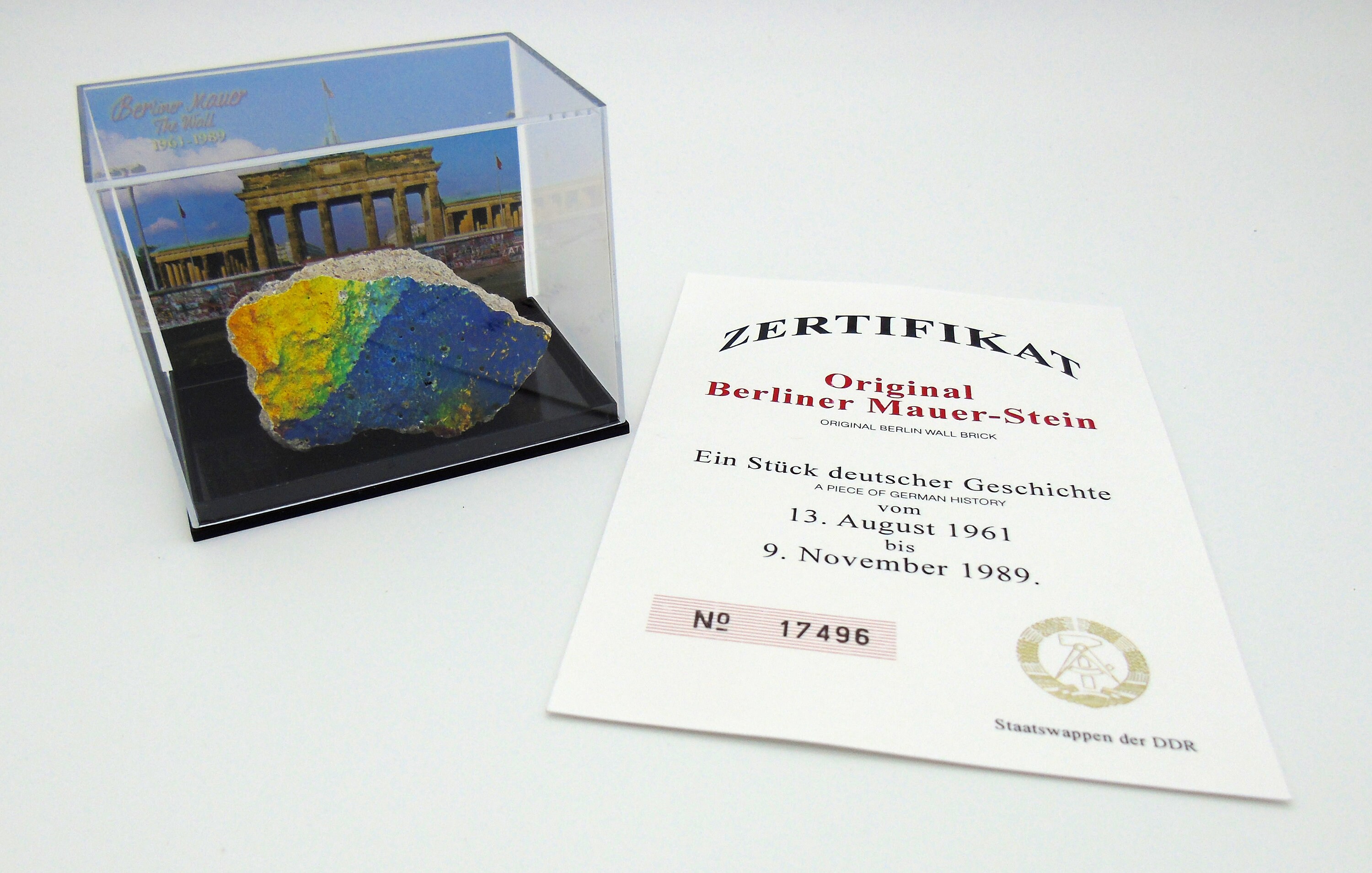 Original Piece of the Berlin Wall - Authentic Souvenir From