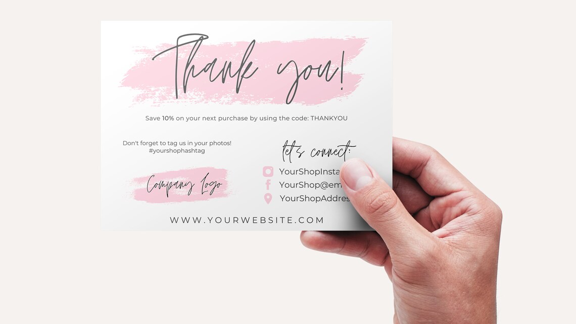 Carte de remerciement dentreprise pour la commande note - Etsy France