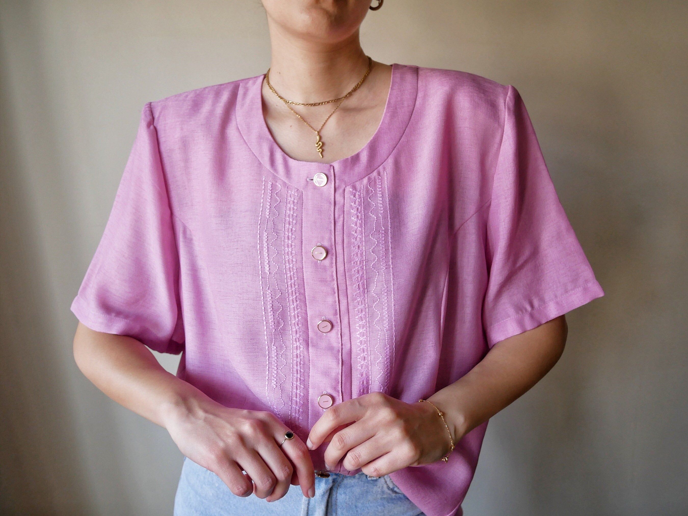 Big Shoulder Blouse Etsy UK