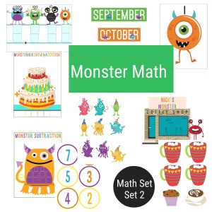 Monster Math Activities: Addition & Subtraction Practice (Digital Download)