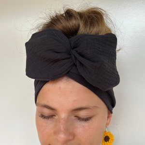 Raven Black Wired Headband | Wire Head Wrap | Headband | Wide Wire Hair Wrap | Wire Headscarf | Handcrafted by La Belle Bunny