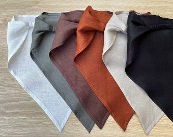 100% Flax Linen Triangle Bandanas Elastic | Handmade in Australia