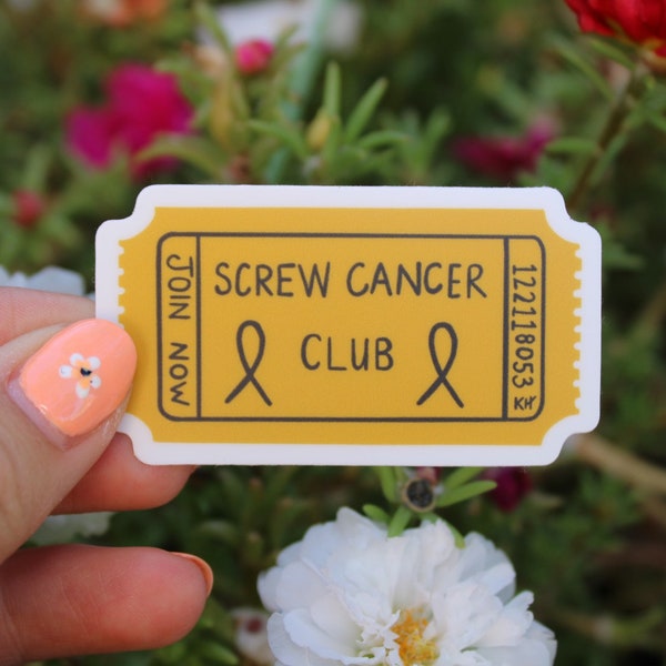 Screw Cancer Club Sticker