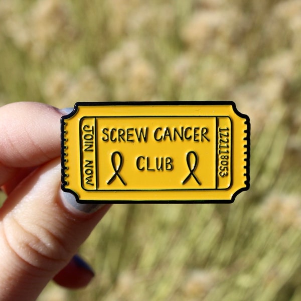 Screw Cancer Club Yellow - Enamel Pin