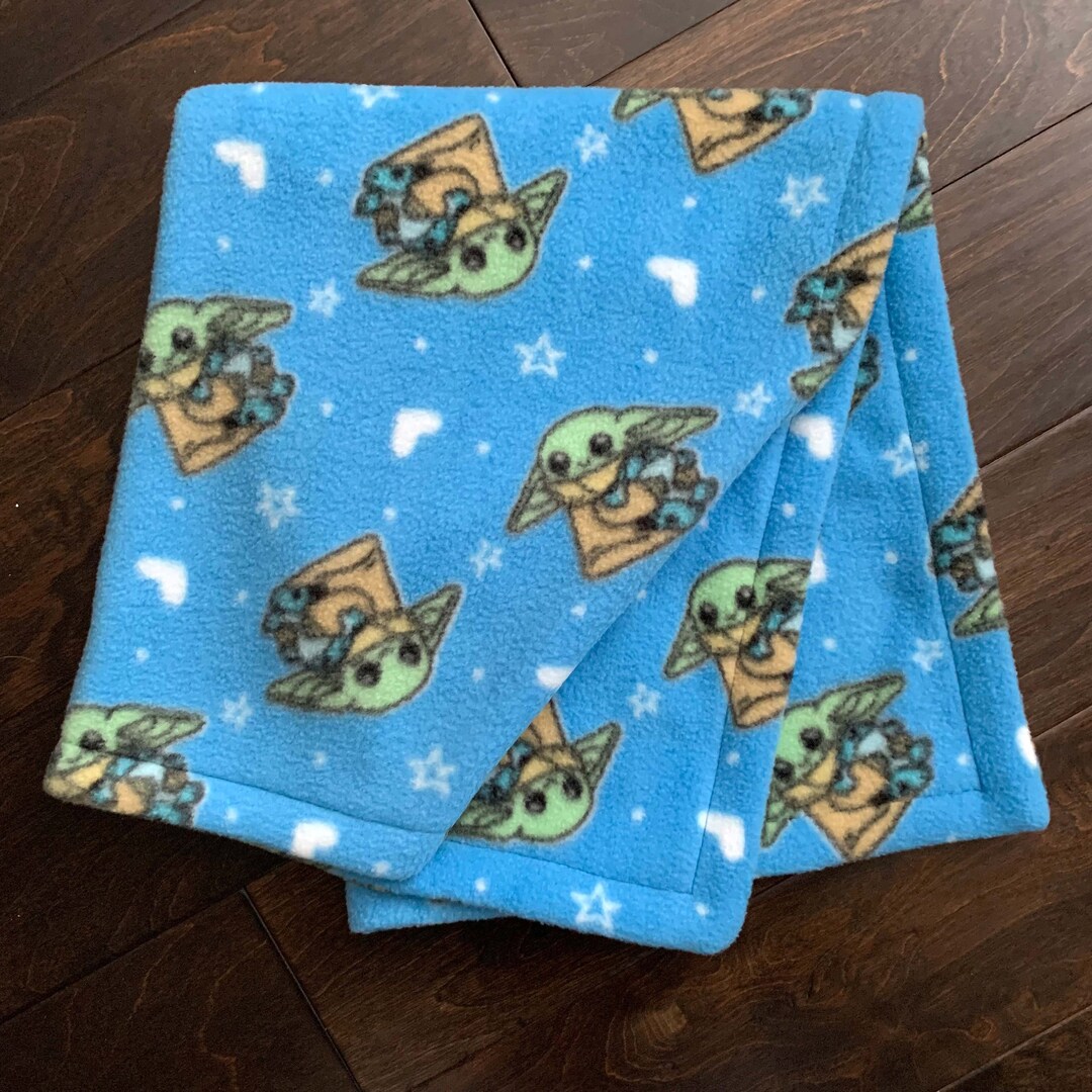 Grogu From Mandalorian Handsewn Fleece Pet Blanket Samesided Etsy