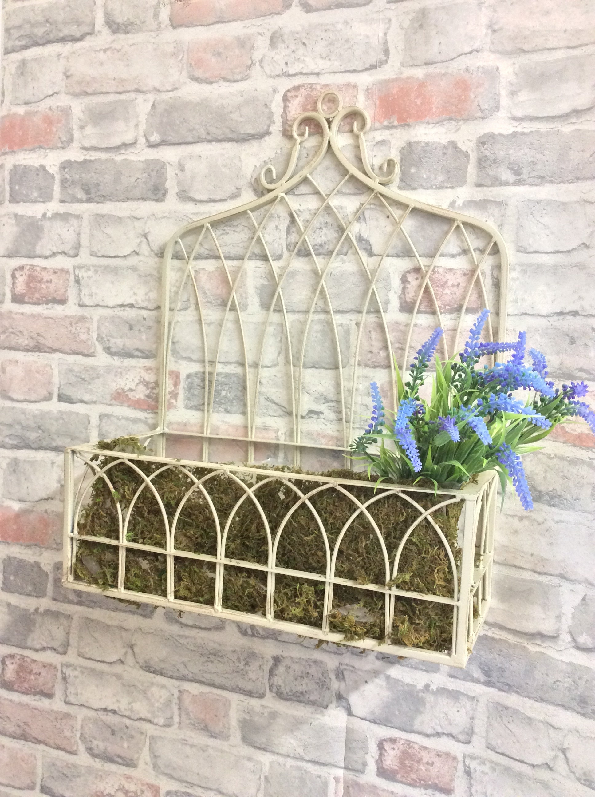 LARGE Antique French Vintage Style Metal Garden Wall Planter Etsy