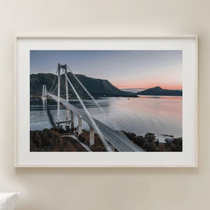 Norwegen Poster Personalisiert |  Atlantic Ocean Road Sonnenuntergang Canvas Print | Leinwandbild Bilderwand   Wandbild