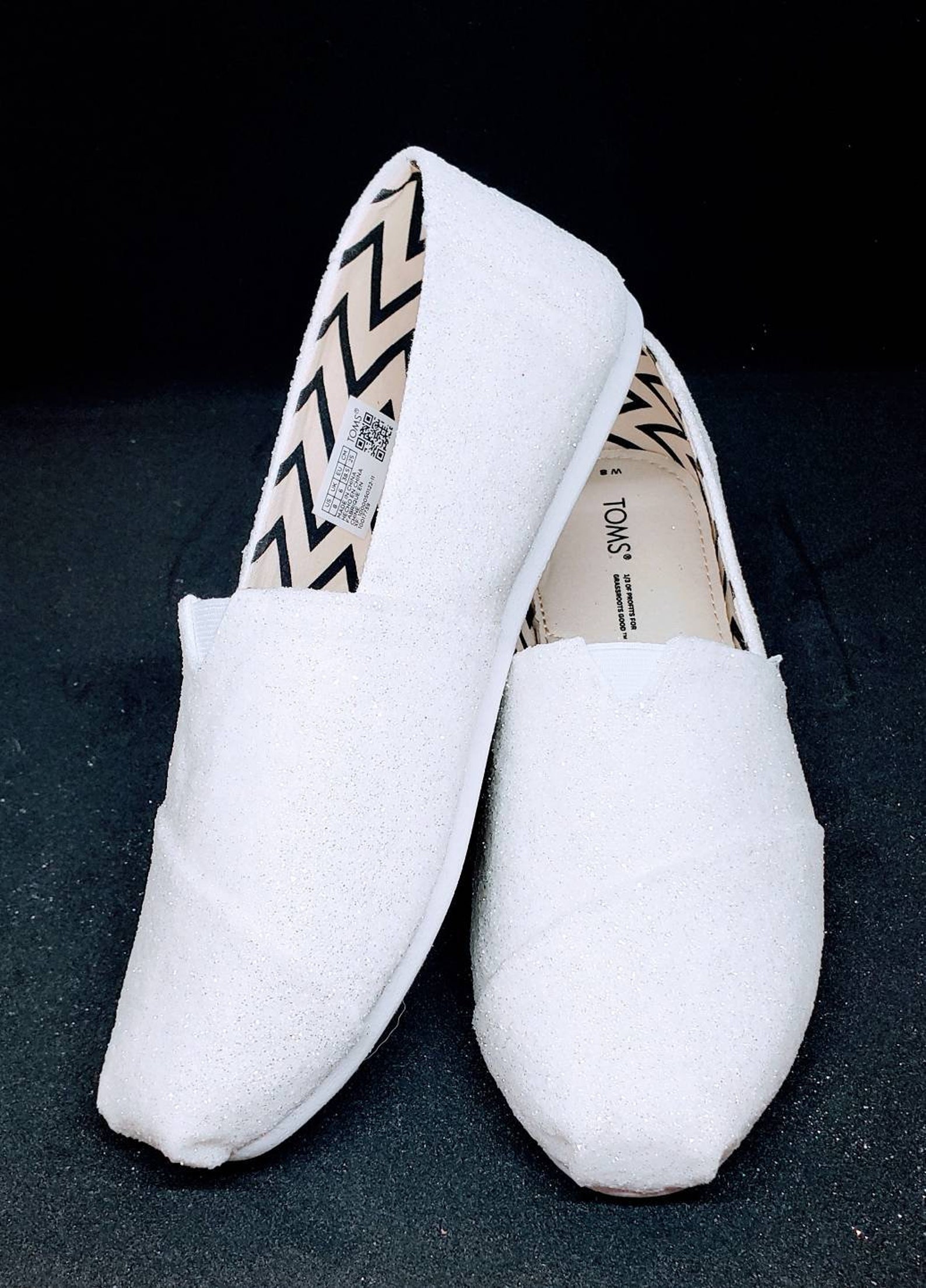 Glitter Toms Glitter Hey Dudes Custom Made Comfy Wedding Etsy