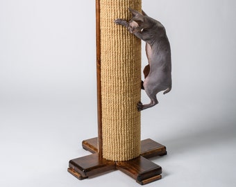 Scratch-N-Perch 48 inch tall scratching post. All natural coir fiber provides a durable long lasting surface for scratching and climbing.