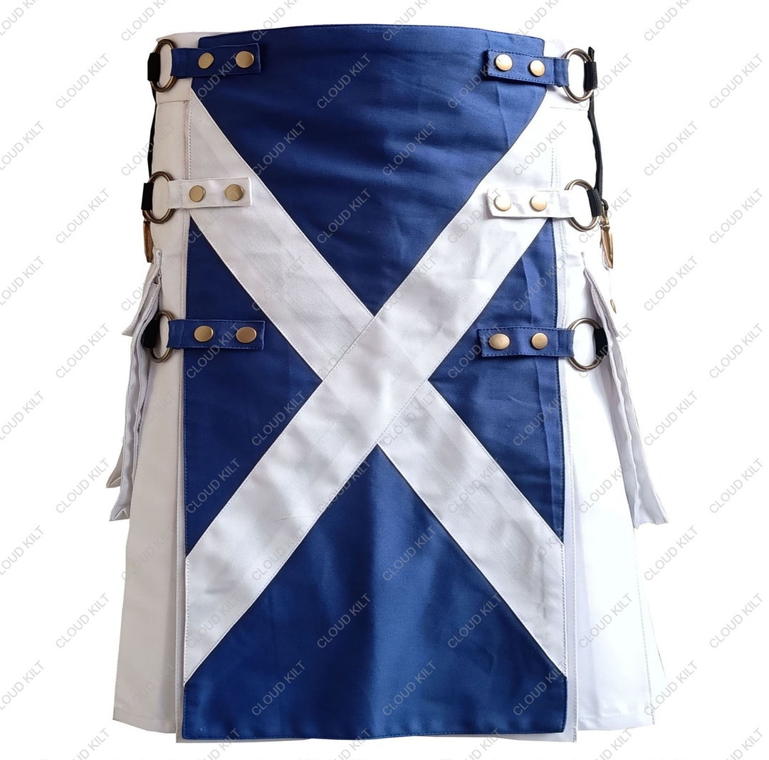 Scottish Flag Men's Kilt Kilt for Men Utility Kilt Fashion Traditional