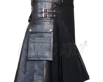 Handcrafted Leather Kilt: Scottish Gothic Utility (Men’s Custom Fit)