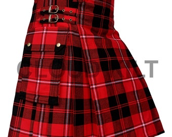 Scottish Tartan 16 OZ Utility Kilt Traditional Modern Men’s kilt ( 26 Unique Clan Tartans )