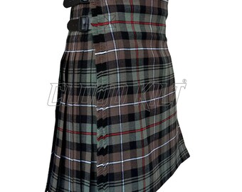 Mackenzie Weathered Tartan Kilt: 16oz Acrylic, 8 Yard