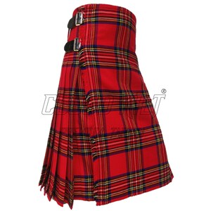 Royal Stewart Tartan Kilt: Traditional 8 Yard Highland Dress