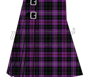 Chapman Tartan Kilt Custom Made, Handcrafted 8 Yard Style (Deep Knife Pleats, Acrylic Fabric, Made To Measure)