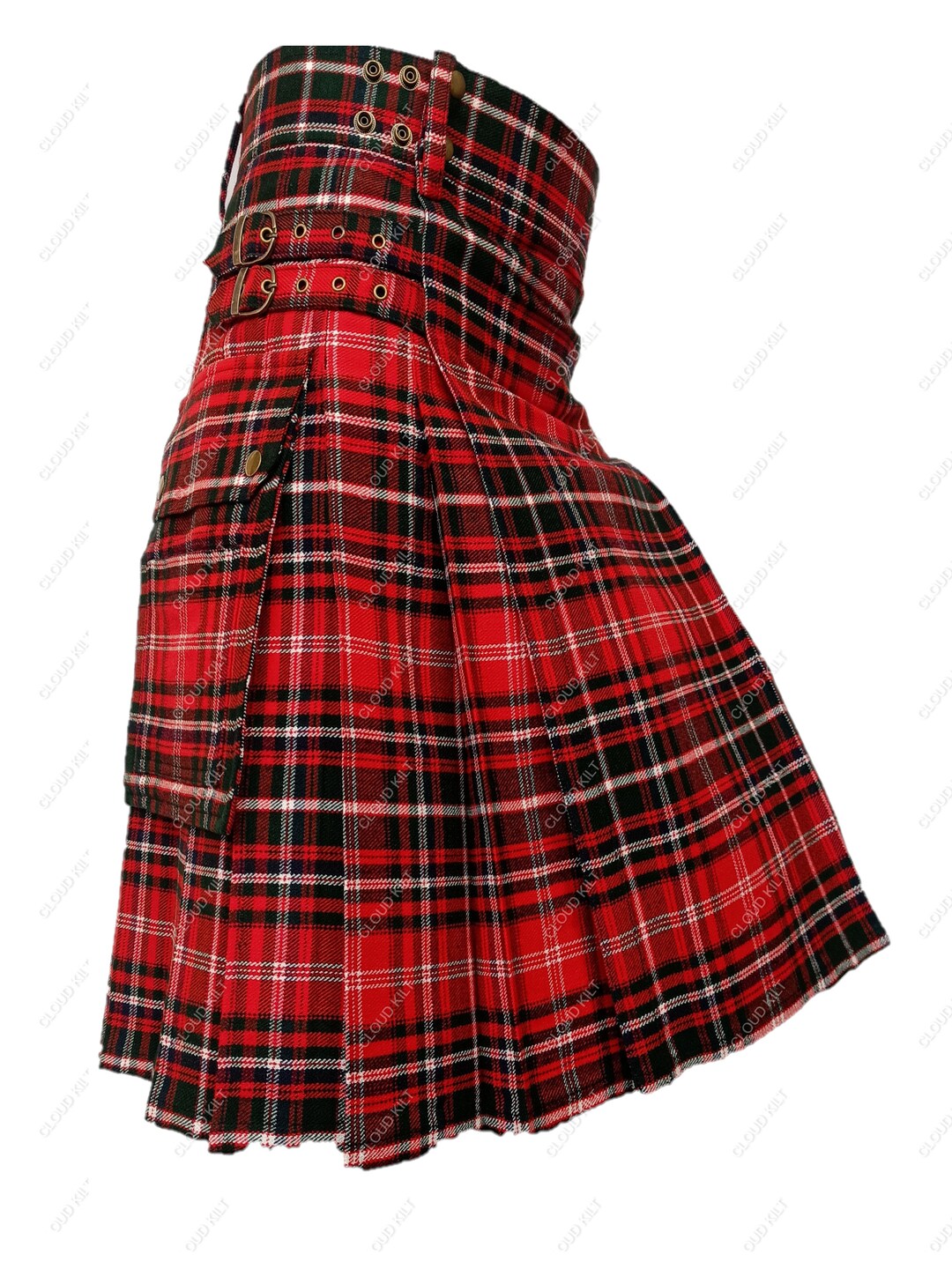 Scottish 16 Oz Tartan Kilt for Men Macdougall Modern Utility Kilt Made