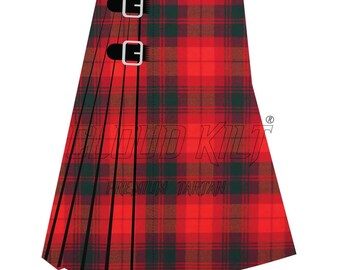 MacNab Modern Tartan Kilt - Traditional 8 Yard Style - Custom Made, Real Leather Straps, Comfort Fit | Formal and Clan Events